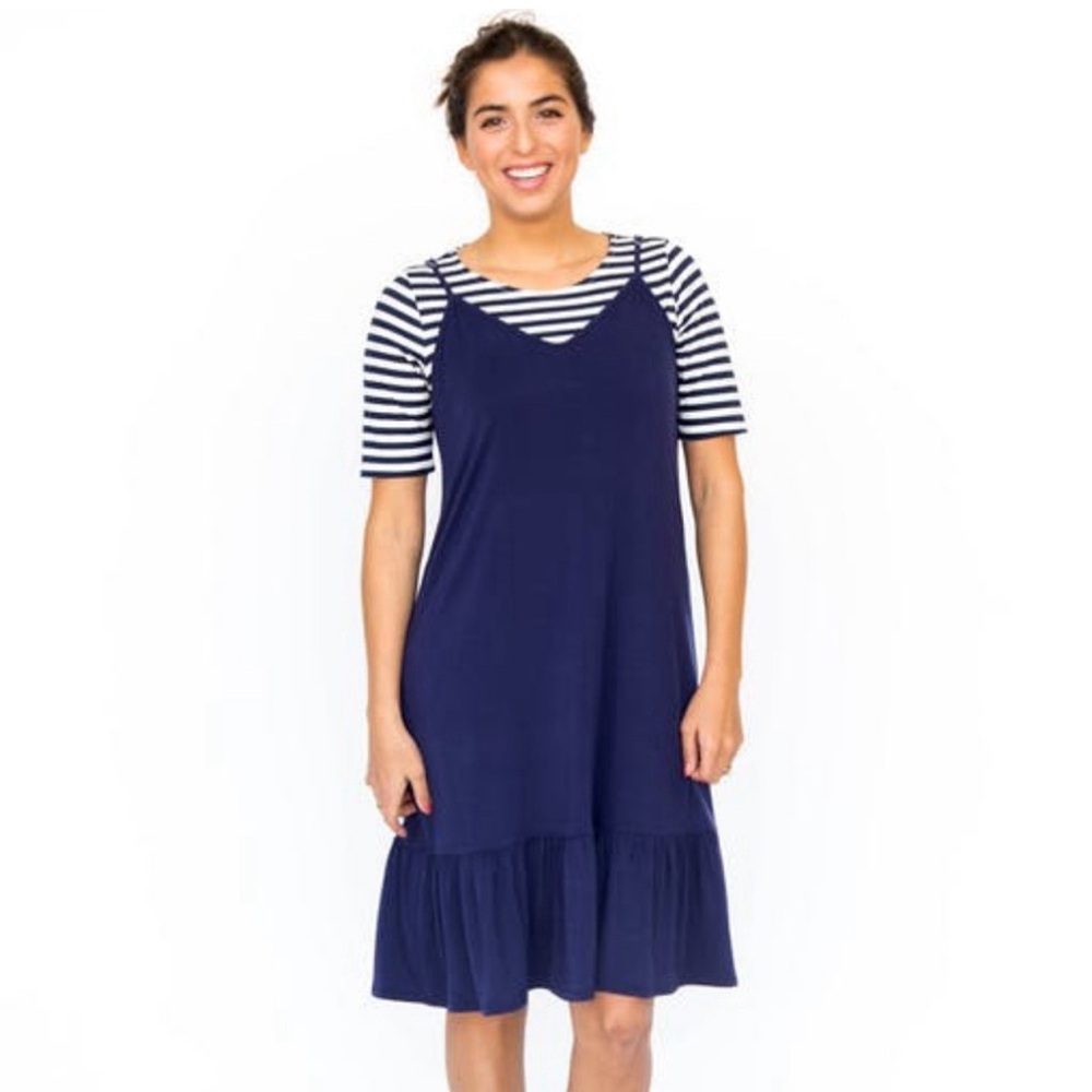 Agnes & Dora Slip Dress Navy